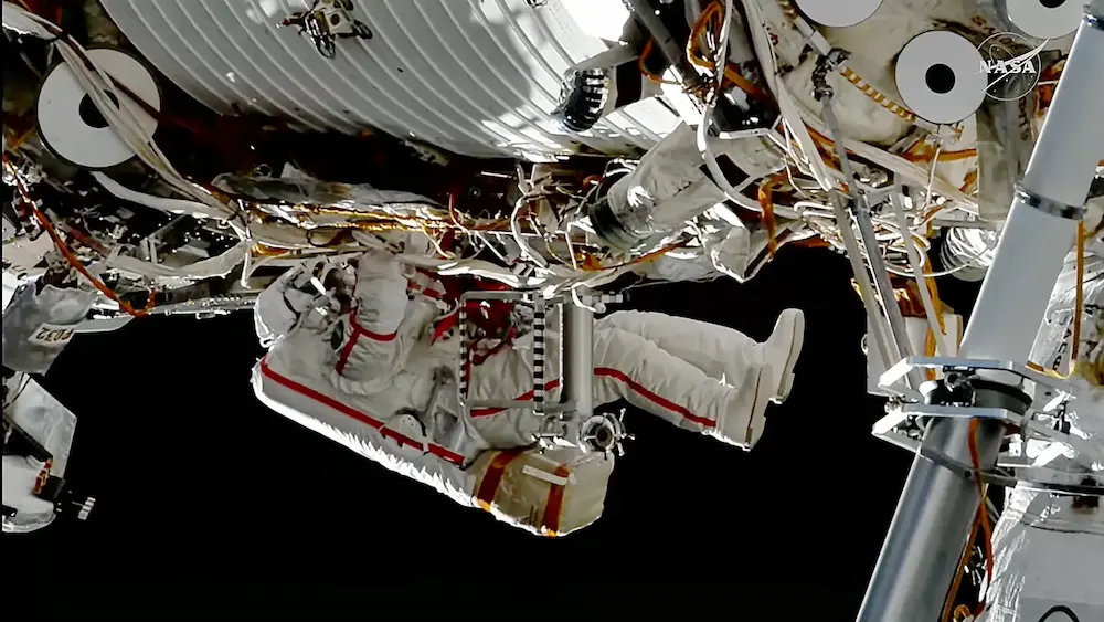 Russian cosmonauts install new Sun-watching telescope during ISS spacewalk